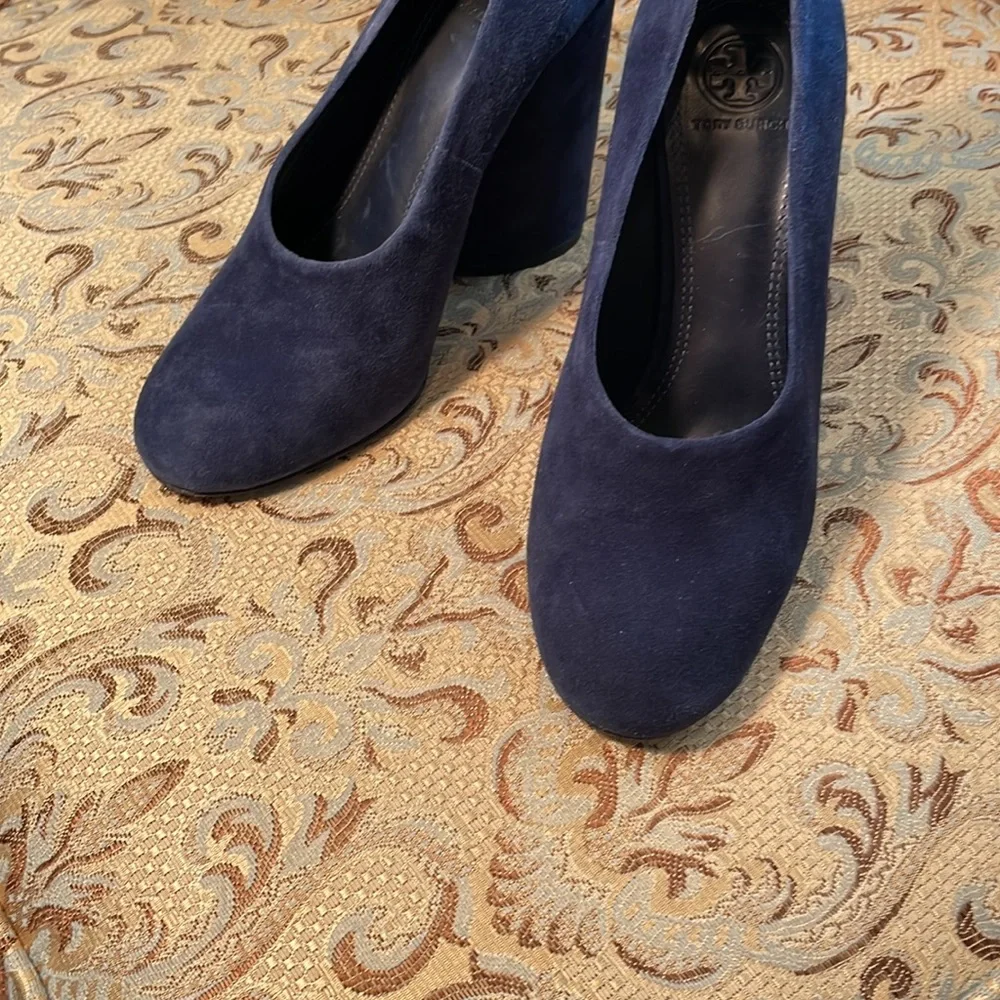 Tory Burch Shoes Blue Suede, Mod Stlye